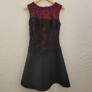 Tadashi Shoji Pintuck Neoprene Dress Size 4